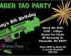 Lasertag Gutschein Vorlage Großartig Laser Tag Birthday Invitation Printable or Printed Laser