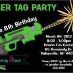 Lasertag Gutschein Vorlage Großartig Laser Tag Birthday Invitation Printable or Printed Laser