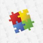 Leeres Puzzle Vorlage Großartig Leere Puzzle Vorlage Hintergrund — Stockfoto © I3alda