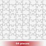 Leeres Puzzle Vorlage Luxus Leeres formular 64 Puzzleteile Vektorgrafik