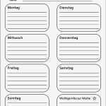 Lernplan Vorlage Süß Wochenplan Zum Ausdrucken