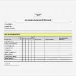 Lessons Learned Vorlage Genial Lessons Learned Template Excel