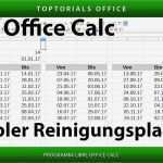 Libreoffice Calc Vorlagen Elegant Flexiblen Reinigungplan Putzplan Erstellen Libre Fice