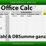 Libreoffice Calc Vorlagen Hübsch Dbsumme Dbanzahl Ganz Einfach Libre Fice Calc toptorials