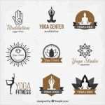 Logo Vorlagen Luxus Hand Gezeichnet Yoga Logo Vorlagen