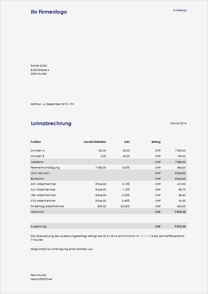 Lohnabrechnung vorlage schweiz – Kundenbefragung