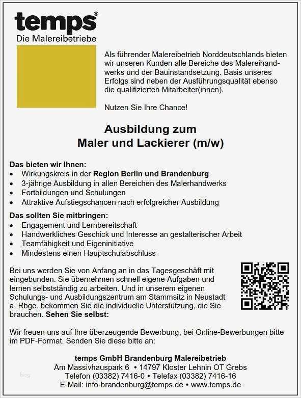 Maler Und Lackierer Bewerbung Vorlage Genial Maler Und Lackierer