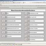 Maschinen Wartungsplan Vorlage Excel Genial Maschinenstundensatzkalkulation In Excel