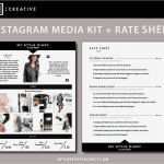 Media Kit Vorlage Einzigartig 2 Page Media Kit Rate Sheet Template for Instagram