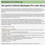 Mediaplan Vorlage Angenehm Genial Einfache Mediaplan Pro Unter Excel Me Nplanung