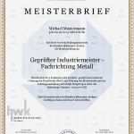 Meisterbrief Vorlage Download Erstaunlich Hwk Meisterbrief Kaufen