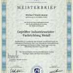 Meisterbrief Vorlage Download Genial Hwk Meisterbrief Kaufen