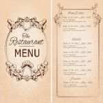 Menü Vorlage Einzigartig Retro Vintage Restaurant Menü Vorlage Mit Rahmen Und