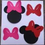 Minnie Mouse Kopf Vorlage Hübsch Minnie Mouse Kopf Silhouetten Schwarz Ausschnitte Mit Bögen