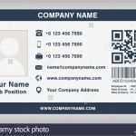 Mitarbeiterausweis Vorlage Wunderbar Simple Blue Employee Id Card Template Vector Stock Vector