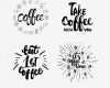 Moderne Kalligraphie Vorlagen Luxus Hand Gezeichnete Typografiebeschriftung Kaffeephrasen