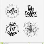 Moderne Kalligraphie Vorlagen Luxus Hand Gezeichnete Typografiebeschriftung Kaffeephrasen