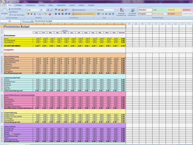 Monatliche Ausgaben Tabelle Vorlage Hübsch Atemberaubend Monatliche Ausgaben Vorlage Ideen 0706