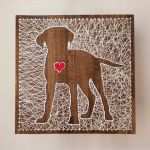 Nagelbild Vorlage Großartig 14x14 Dog String Art with Heart Basteln