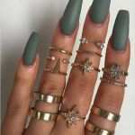 Nail Tattoos Vorlagen Genial Long Coffin Nails Matte Grace Green From Models Own