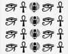 Nail Tattoos Vorlagen Luxus Egiziano Nail Art Occhio Di Horus Ankh Scarab