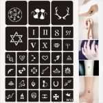 Nail Tattoos Vorlagen Schön 129pcs Unique Tattoo Stencils Temporary Body Painting Face