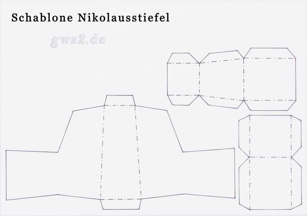 Nikolausstiefel Vorlage Papier Großartig Nikolaus Stiefel Aus Papier