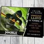 Ninjago Einladungskarten Vorlage Zum Ausdrucken Elegant Ninjago Geburtstag Party Einladung Druckbare Junge Oder