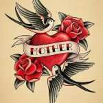 Old School Tattoo Vorlagen Angenehm Mother Love Old School Tattoo Print