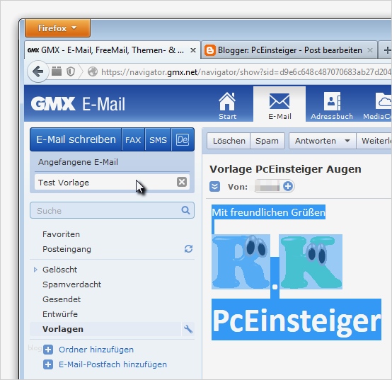 Ordner Label Vorlage Großartig Pceinsteiger Vorlage Für E Mail Bei Gmx Nutzen