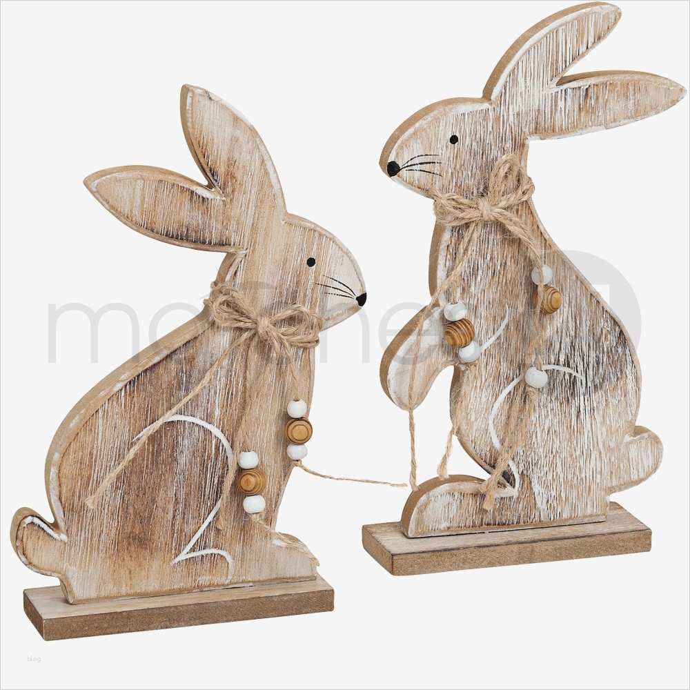 Osterhasen Pärchen Osterdeko 2er Set Holz je 22 cm klassisch