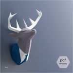 Papercraft Vorlagen Angenehm Papercraft Deer Head Make Your Own Trophy Paper Trophy Pdf