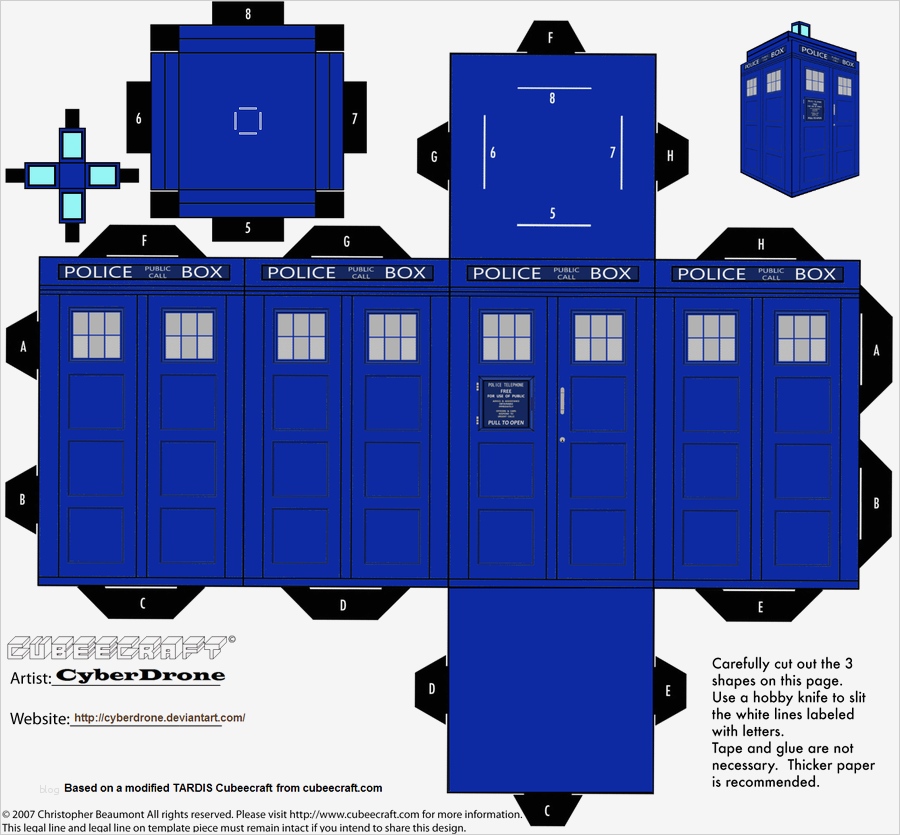 Cubee Classic TARDIS 1980s by CyberDrone on DeviantArt