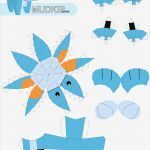 Papercraft Vorlagen Erstaunlich origamis Y Papercraft – Mudkip Papercraft