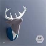 Papercraft Vorlagen Kostenlos Fabelhaft Papercraft Deer Head Make Your Own Trophy Paper Trophy Pdf