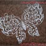 Papercut Vorlagen Süß butterfly Templates Royal Icing Decoráció