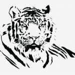 Papierschnitte Vorlagen Inspiration Free Vector Both Black and White Tiger Vector