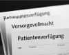 Patientenverfügung Vorlage Erstaunlich 40 Vorlagen Zur Vorsorge Kostenfrei Als Pdf