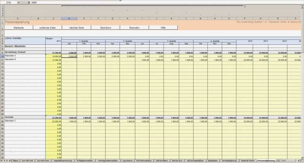 Personaleinsatzplanung Excel Vorlage Erstaunlich Excel ...