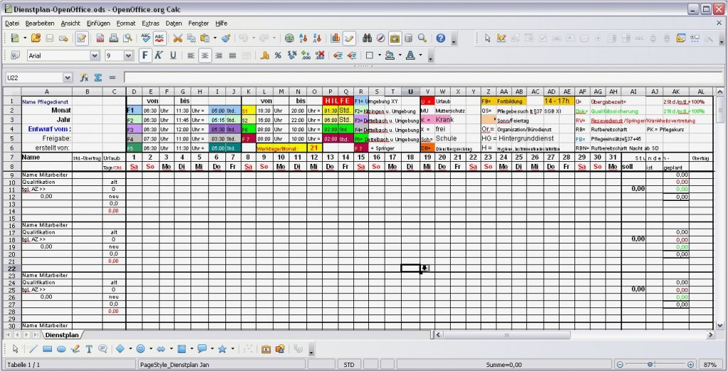 Personaleinsatzplanung Excel Vorlage Luxus Dienstplanung Mit Emp