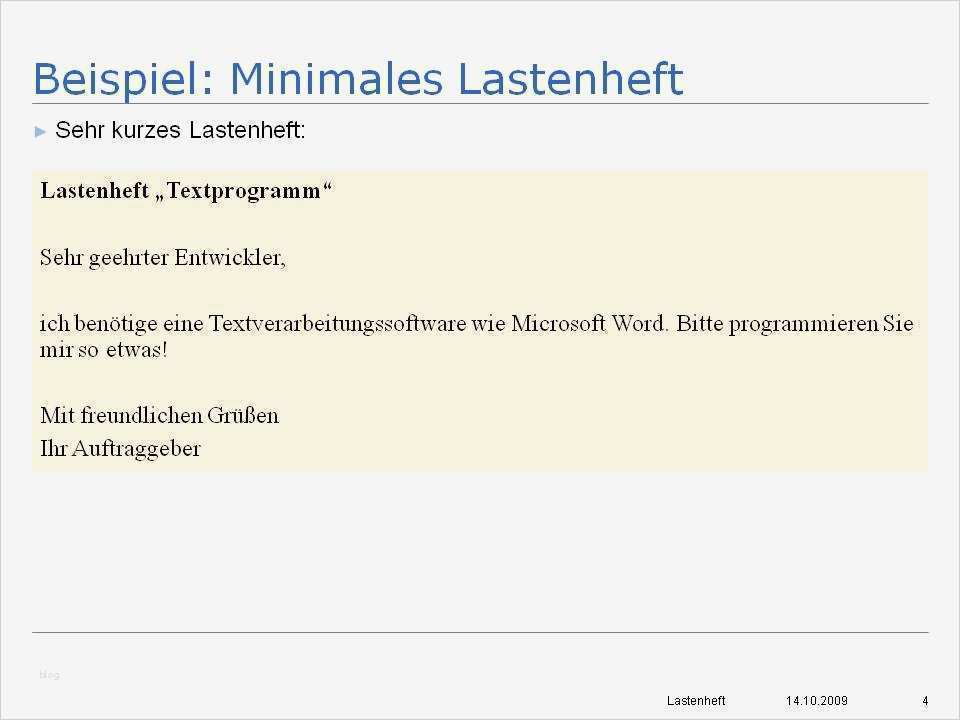 Pflichtenheft Vorlage Word Wunderbar Lastenheft Beispiel ...