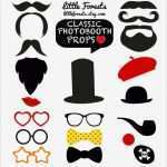 Photo Booth Vorlagen Zum Ausdrucken Hübsch Diy Booth Props Classic Moustaches Beards