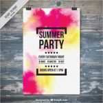 Plakat Vorlagen Kostenlos Erstaunlich Aquarell sommer Party Plakat