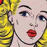 Pop Art Bilder Vorlagen Erstaunlich Pop Art Blond Woman Face Close Up Illustrations