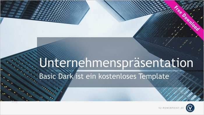 Kostenlose PowerPoint Vorlage Basic Dark V2 PowerPoint