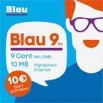 Prepaid Karte Kündigen Vorlage Elegant Blau 9 Cent Prepaid Sim Karte Mit 10€ Startguthaben