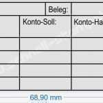 Produktbeschreibung Vorlage Fabelhaft Holzstempel 40x70 Buchung Beleg Betrag Konto soll Konto