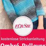 Pullover Häkeln Vorlagen Erstaunlich Strickpulli Mit Schöner Ombré Färbung