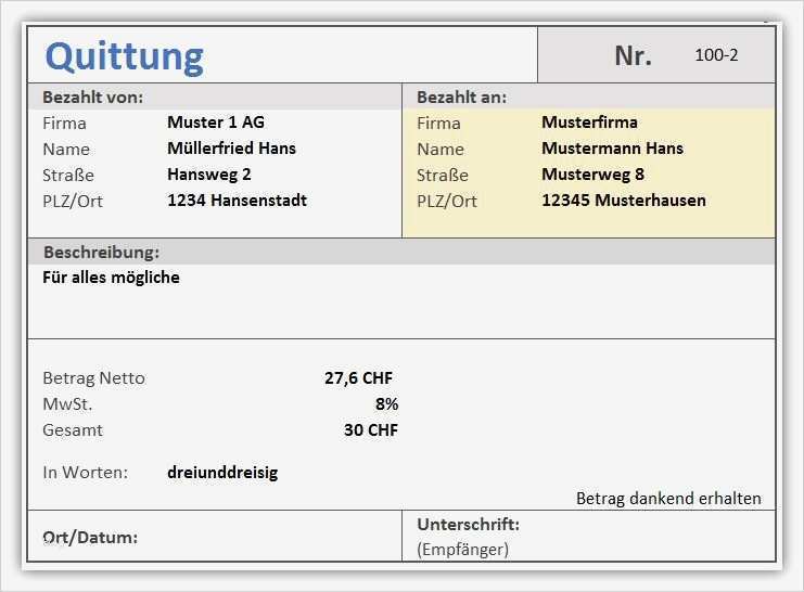 Quittung Ohne Mehrwertsteuer Vorlage Bewundernswert Quittung