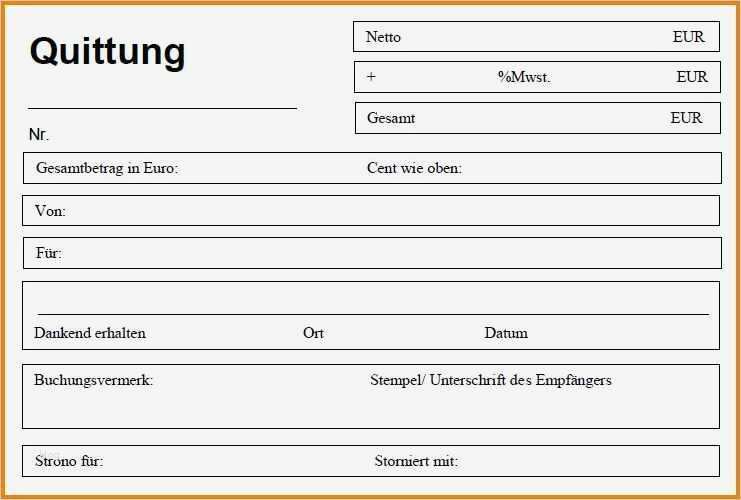 Quittung Vorlage Excel Erstaunlich 5 Quittung Vorlage Excel | Vorlage Ideen